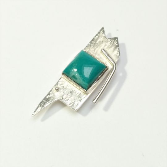 Broche Paon Argent 925 Email Bleu Turquoise Vintage Siam (Gebraucht) in Genève für CHF 65 - mit