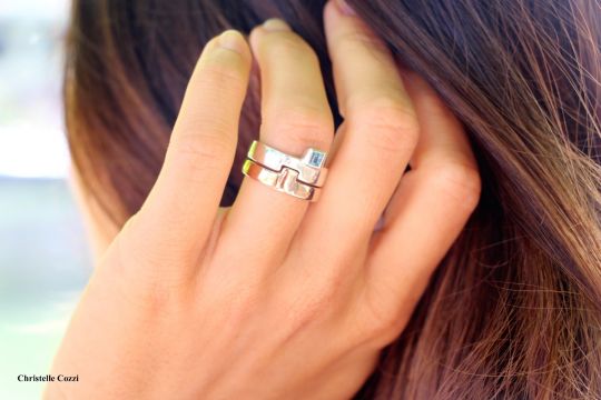 ArtisanArt Bague Puzzle r alis e par Sylvie Doagio