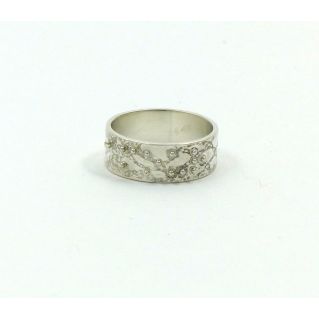 Bague du Bout des Doigts "Amour" en argent motif dentelle