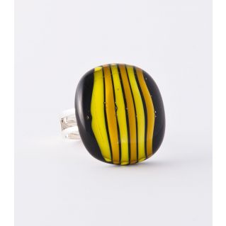 Bague "Parallèles jaunes"