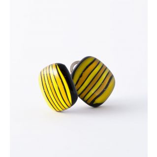 Boucles d'oreilles "Jaune et noir"