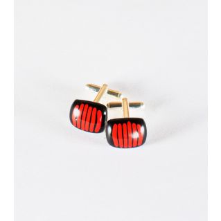 Boutons de manchette "Rouge et noir"