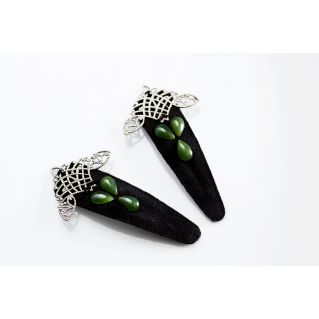 Paire de 2 barrettes Jade