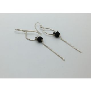 Boucles d'oreilles "Goutte" Pierre de lave