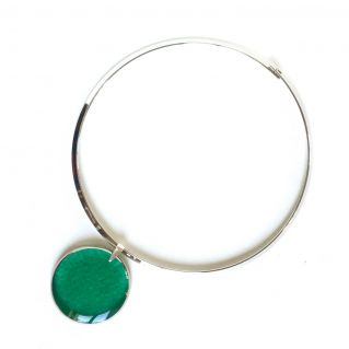 Pendentif PLEINE LUNE émeraude