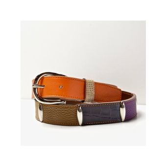 Ceinture MULTICOLORE orange /violet/taupe