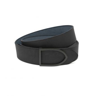 ceinture cuir noir boucle laiton dorée faite main