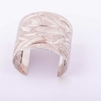 Manchette plume en argent massif – collection Cyclothymie