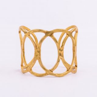 Bracelet treize lignes laiton doré olga prieto tejido