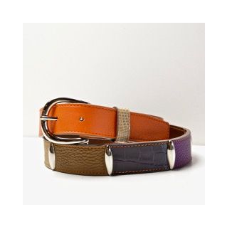 Ceinture MULTICOLORE orange /violet/taupe