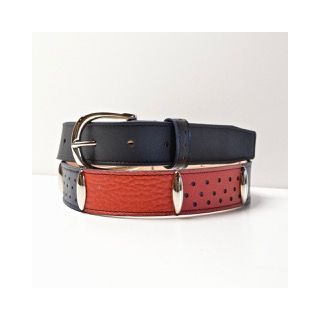 Ceinture POIS bleu marine/rouge