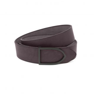 ceinture faite main cuir chocolat boucle laiton doré